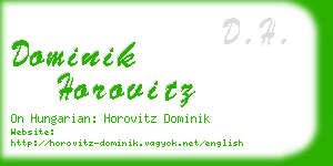 dominik horovitz business card